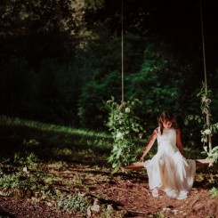 bridesmaid on swing